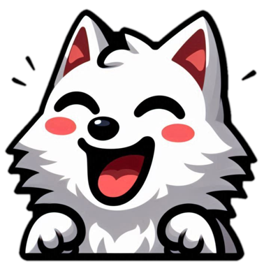 wolf happy Discord emoji — free static PNG download
