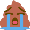 poop crying Discord emoji — free static PNG download