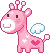 pink giraffe Discord emoji — free animated GIF download