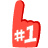finger red number one yt Discord emoji - free download