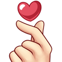 fingerheart Discord emoji — free static PNG download