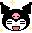 kuromi stunned Discord emoji — free static PNG download