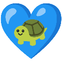 hblueheartturtle Discord emoji — free static PNG download