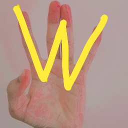 w fingers sign Discord emoji — free static PNG download