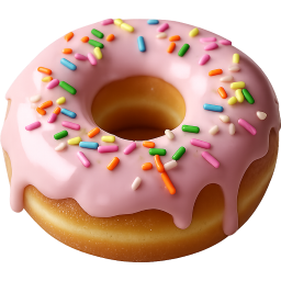 pink donut Discord emoji — free static PNG download