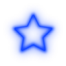 blue neon star Discord emoji — free static PNG download