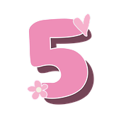 pink five heart flower Discord emoji — free static PNG download