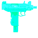 uzi turquoise Discord emoji — free animated GIF download