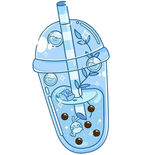 blue boba Discord emoji - free download
