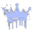 bluedrippingglowingcrown Discord emoji — free static PNG download