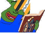 bookpepecard Discord emoji — free animated GIF download