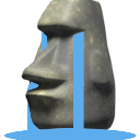 moyai crying Discord emoji — free static PNG download