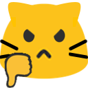 meowthumbsdown Discord emoji — free static PNG download