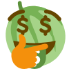 moneyhungrymeloncowboythinking Discord emoji — free static PNG download