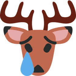 deer crying Discord emoji — free static PNG download