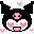 kuromi heart eyes Discord emoji — free static PNG download