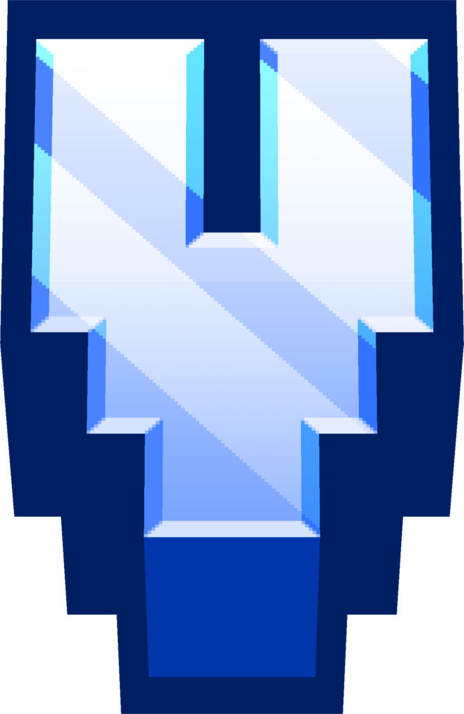 minecraft blue v Discord emoji — free static PNG download
