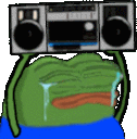 pepe cryboombox Discord emoji — free animated GIF download