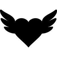 black angel heart icon Discord emoji — free static PNG download