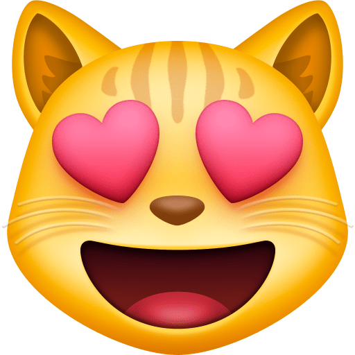 heart eyes cat Discord emoji — free static PNG download
