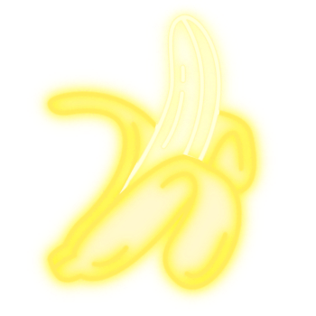 neon banana Discord emoji — free static PNG download