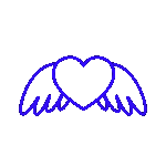darkblue angel heart Discord emoji — free animated GIF download