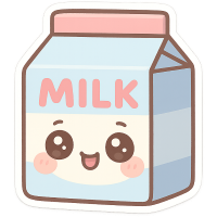 happy cute milk Discord emoji — free static PNG download