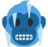 ice monkey face Discord emoji — free static PNG download
