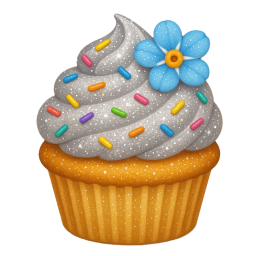 glitter cupcake Discord emoji — free static PNG download