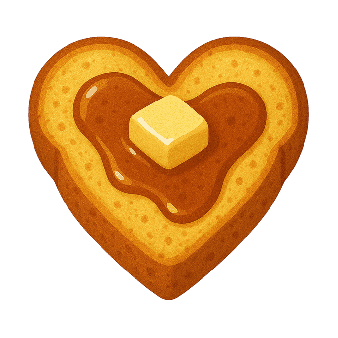 french toast heart Discord emoji — free static PNG download