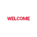 welcome red text Discord emoji — free animated GIF download