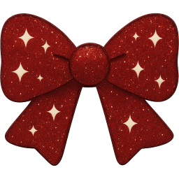 red glitter bow Discord emoji — free static PNG download