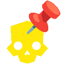 1skull pin Discord emoji — free static PNG download