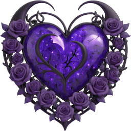 purple goth heart Discord emoji — free static PNG download