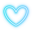 blueneonheart Discord emoji — free static PNG download