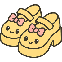 kawaii yellow shoes Discord emoji — free static PNG download