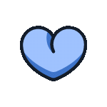 light blue heart Discord emoji — free animated GIF download