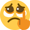 whiny middle finger Discord emoji — free static PNG download