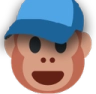 monkey cap Discord emoji — free static PNG download