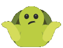 aturtle shruggin Discord emoji — free animated GIF download