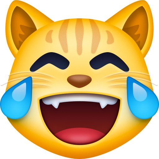 laugh cat Discord emoji — free static PNG download