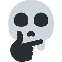 skull think Discord emoji — free static PNG download