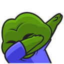 pepe dab Discord emoji — free static PNG download