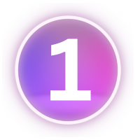 neon number 1 Discord emoji — free static PNG download