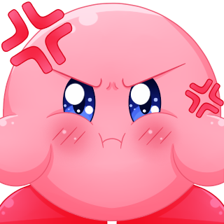 kirby angry Discord emoji — free static PNG download