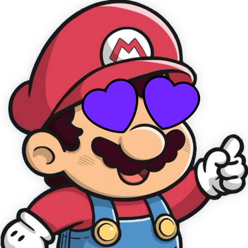 mario heartpurpleeyes Discord emoji — free static PNG download