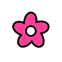 bright pink flower Discord emoji — free static PNG download