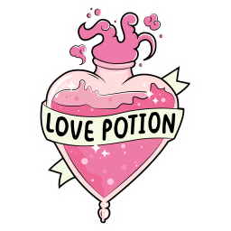 pink love potion Discord emoji — free static PNG download