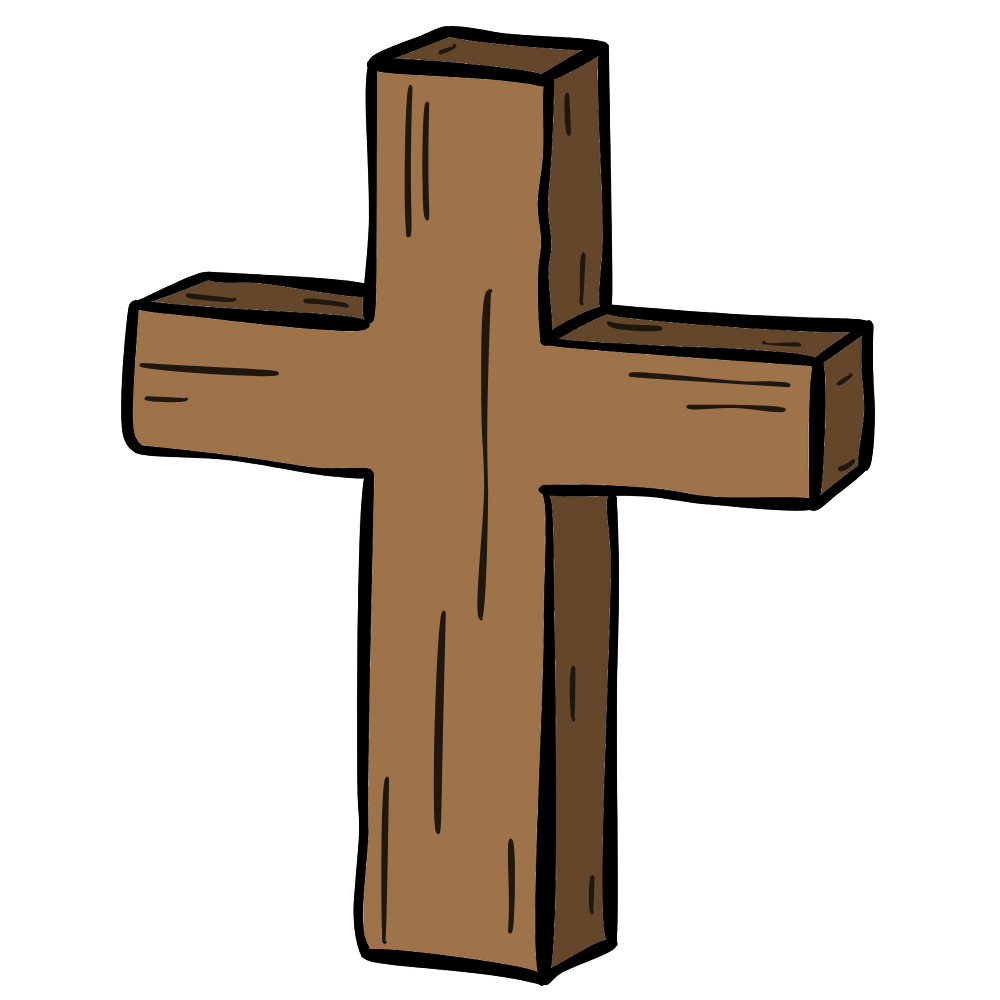 wooden cross Discord emoji — free static PNG download