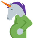 pregnant unicorn Discord emoji — free static PNG download